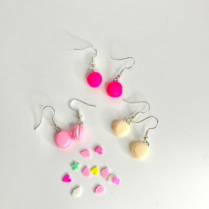 Sterling Silver Pink Mini Macaron Earrings