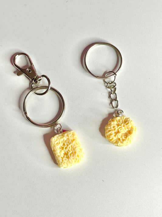 Chinese Noodles Resin Charm Keyring Key Chain