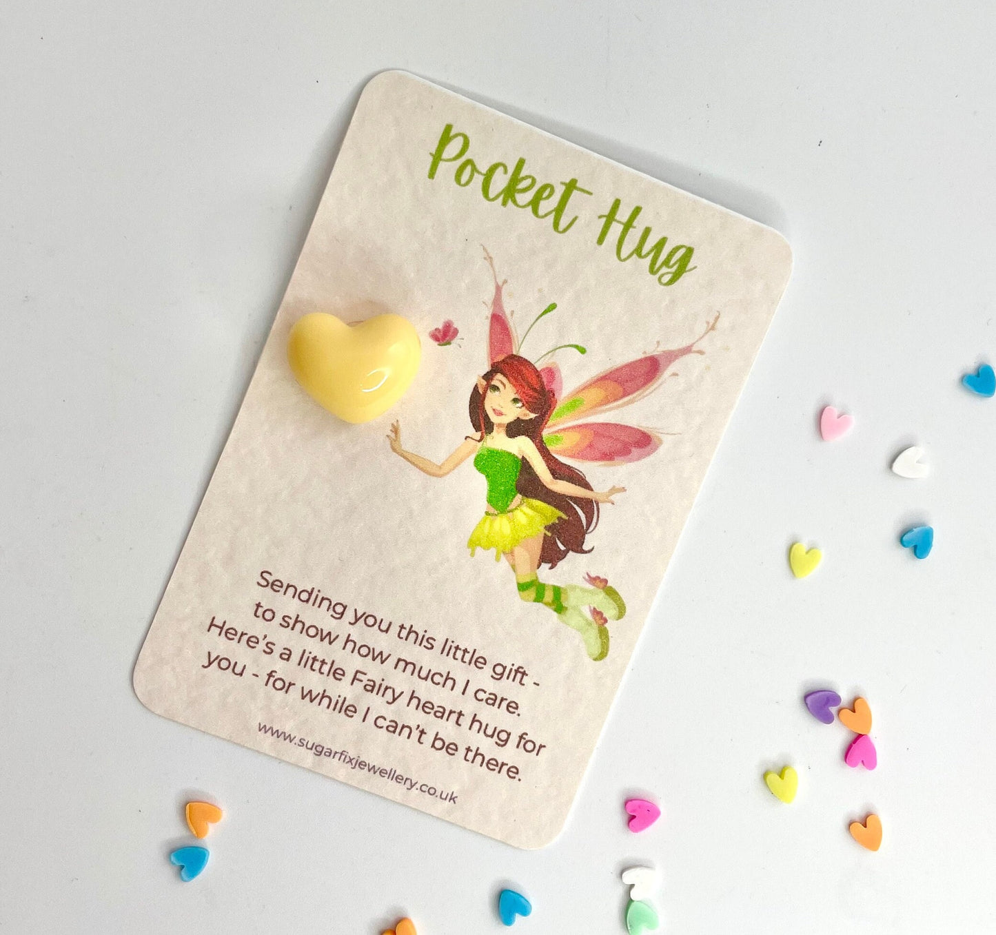Fairy Pocket Hug Heart  - Thinking of You Anxiety Gift