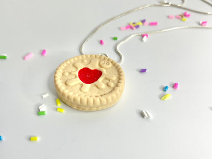 Handmade Jammy Dodger Biscuit Necklace