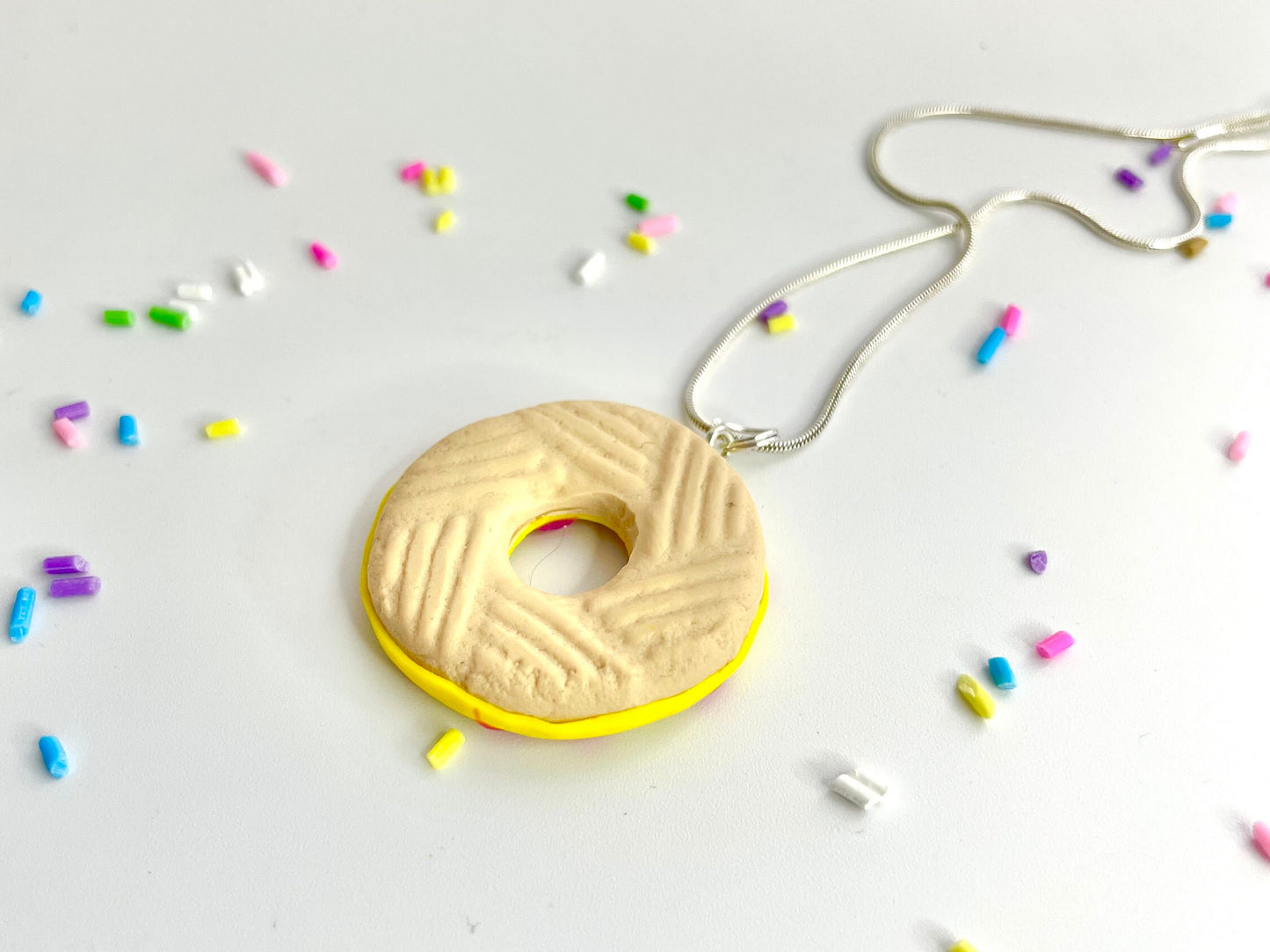 Handmade Party Ring Biscuit Necklace