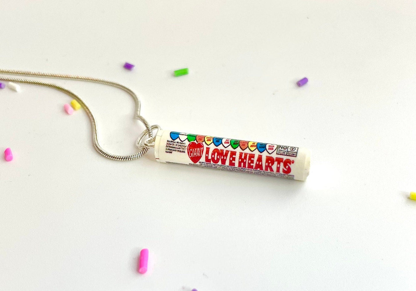 Conversation Candy Hearts Necklace