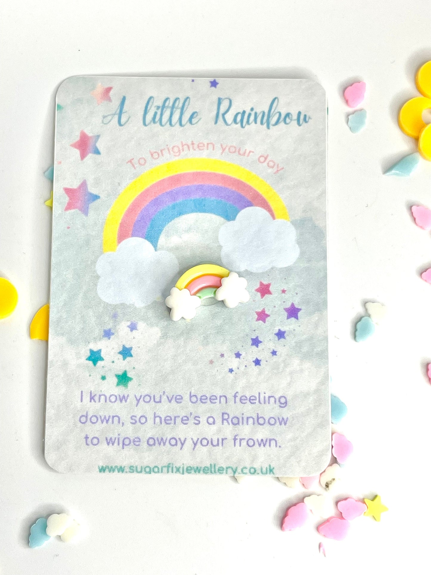 Brighten Your Day Tiny Rainbow Pocket Hug Gift