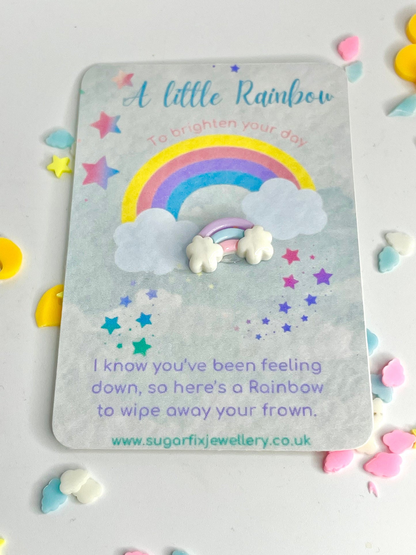 Brighten Your Day Tiny Rainbow Pocket Hug Gift