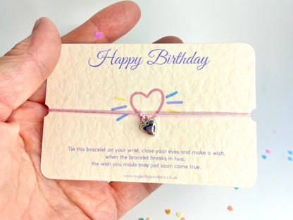 Happy Birthday Wish Bracelet - Letter Box Token Gift