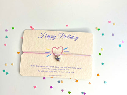 Happy Birthday Wish Bracelet - Letter Box Token Gift
