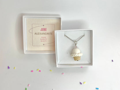 June Alexandrite Crystal Birthstone Necklace