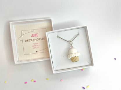 June Alexandrite Crystal Birthstone Necklace