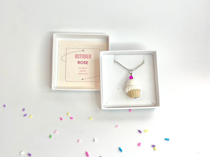 October Rose Crystal Birthstone Necklace