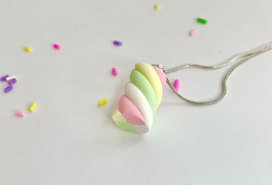 Handmade Pastel Flump Marshmallow Necklace