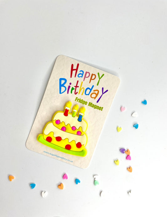 Happy Birthday Fridge Magnet - Cake Pocket Hug