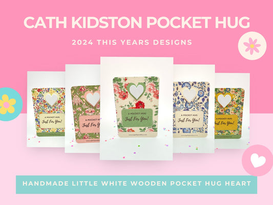 Cath Kidston Print Pocket Hug Wooden Country Heart - 5 print options