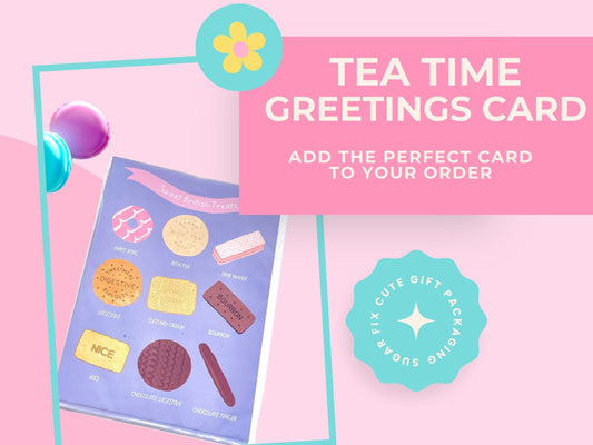 Tea Time Biscuits Greetings Card