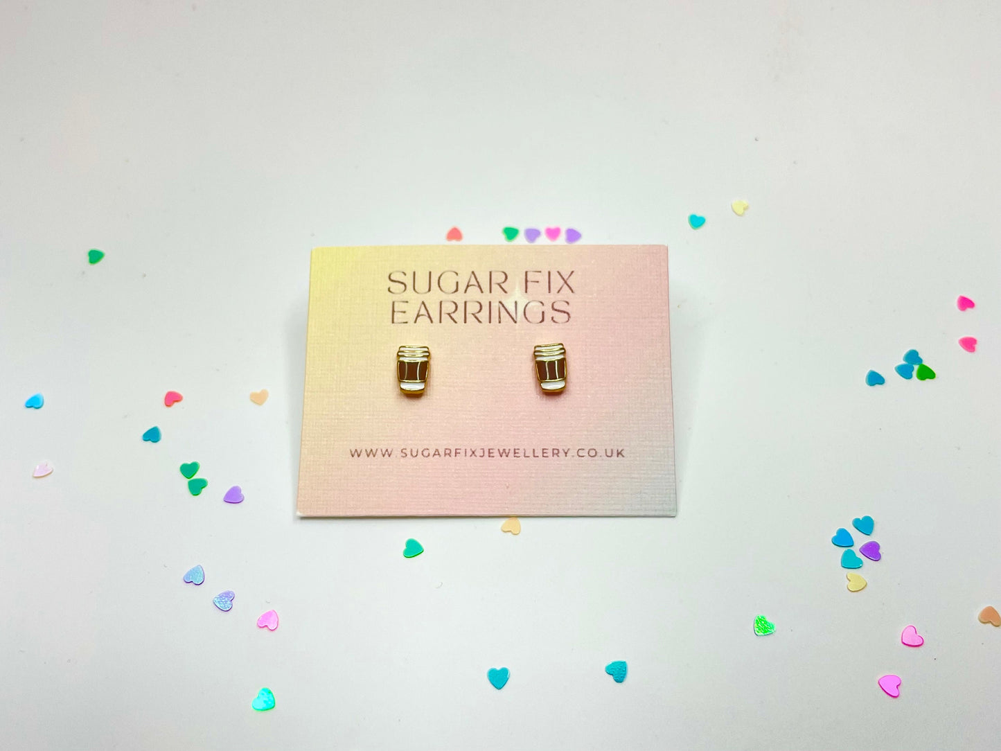 Tiny Coffee Hypoallergenic Earrings