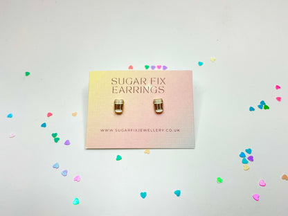 Tiny Coffee Hypoallergenic Earrings