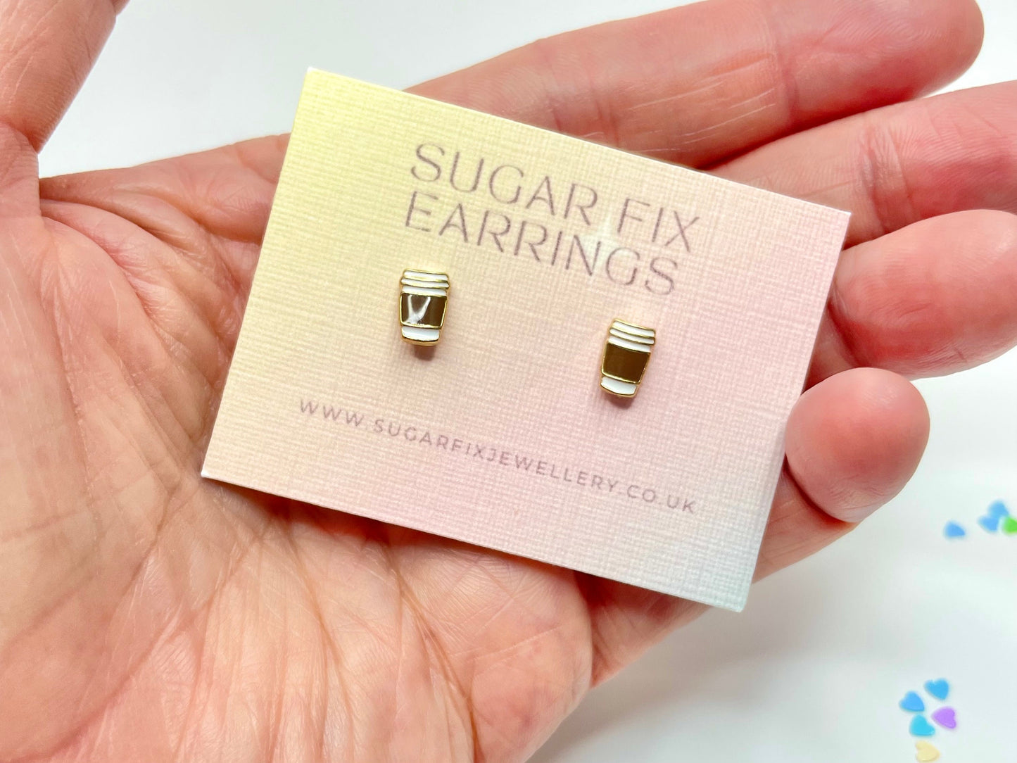 Tiny Coffee Hypoallergenic Earrings
