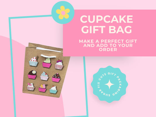 Cute Cupcake Gift Bag with rope handles