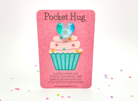 Thinking of You Cupcake Heart Pocket Hug