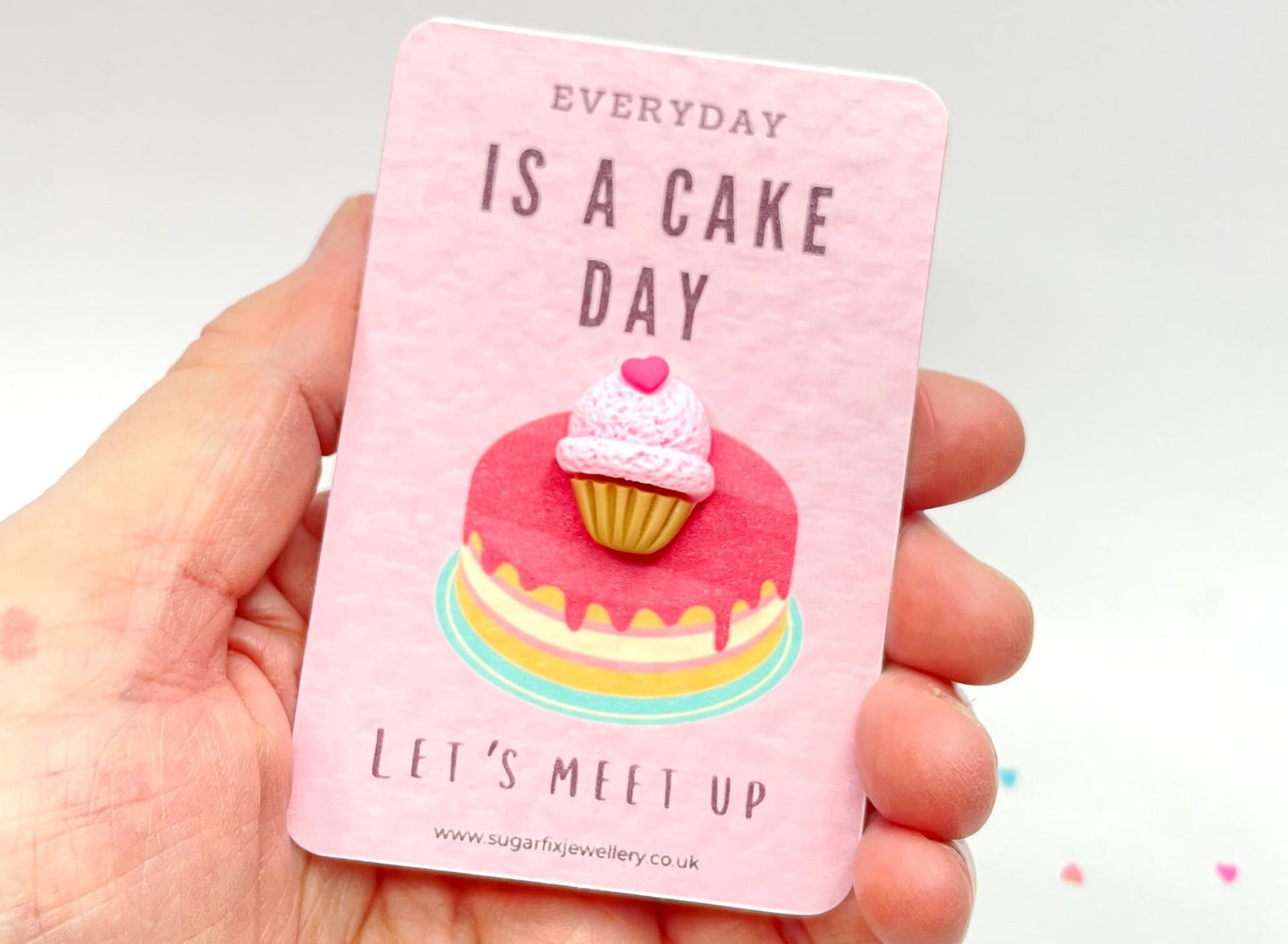 Every Days A Cake Day Cupcake Friend Heart Pocket Hug