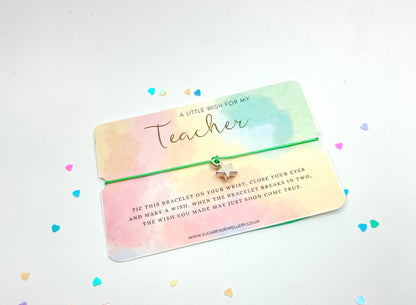 Teacher Thank You Wish Bracelet
