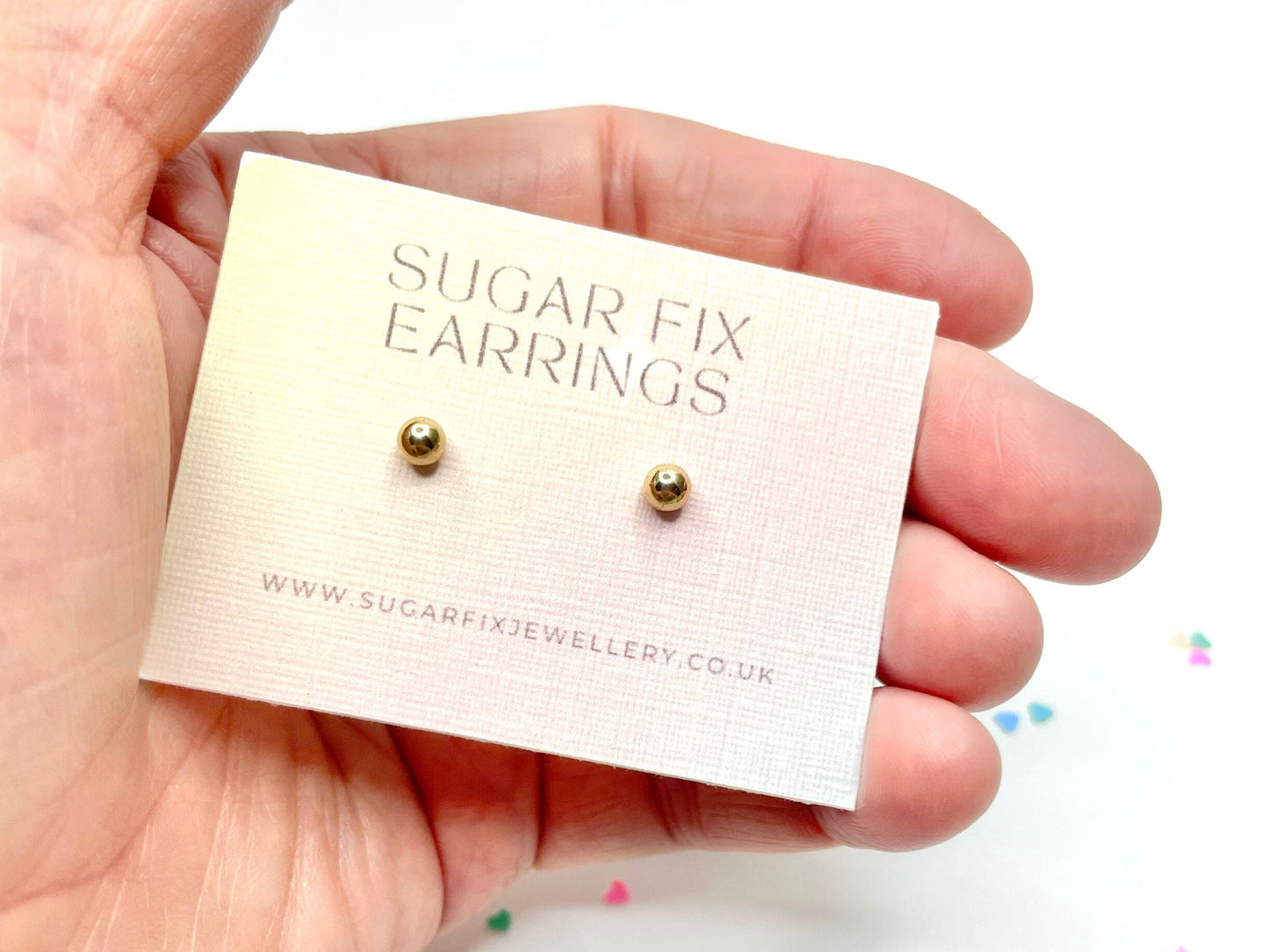 Tiny Gold Tone Stud Earrings