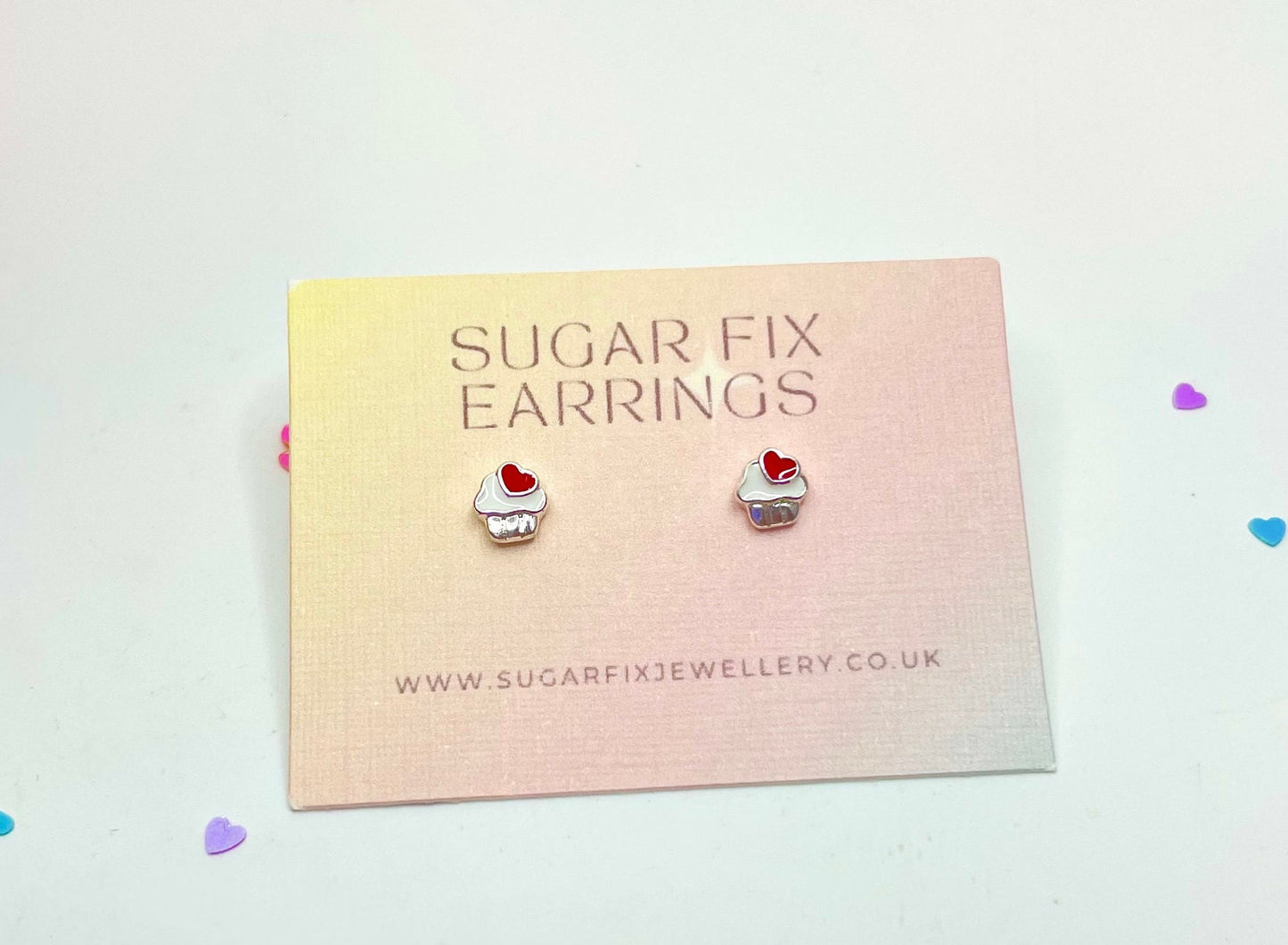 Tiny Cupcake Stud Earrings