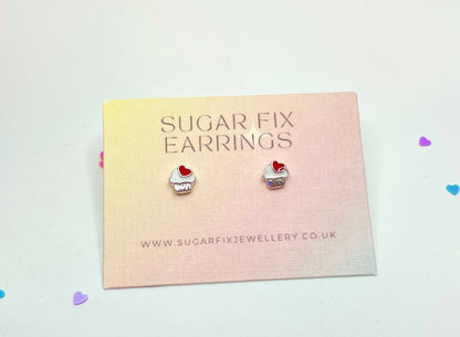 Tiny Cupcake Stud Earrings