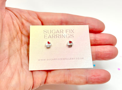 Tiny Cupcake Stud Earrings