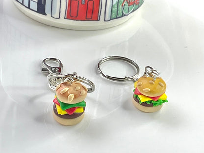 Handmade CheeseBurger Keyring