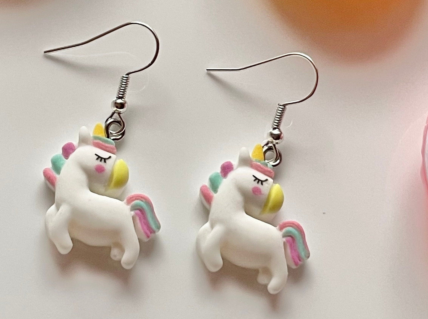 Unicorn Sterling Silver Drop Earrings