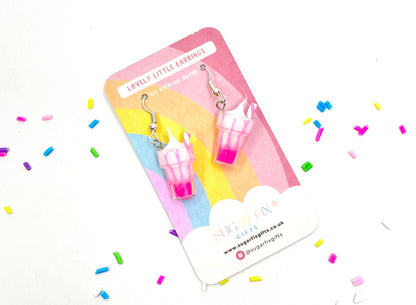 Sterling Silver Ice Cream Sundae Earrings