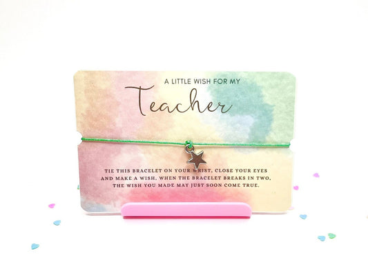 Teacher Thank You Wish Bracelet