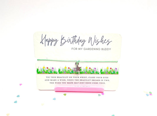 Gardening Happy Birthday Wish Bracelet
