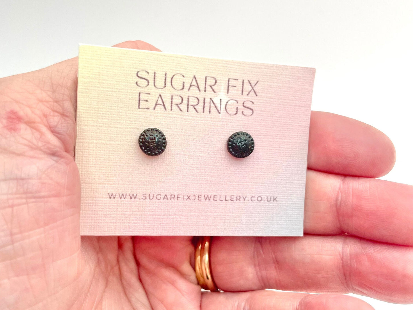 Cookie and Cream Stud Earrings