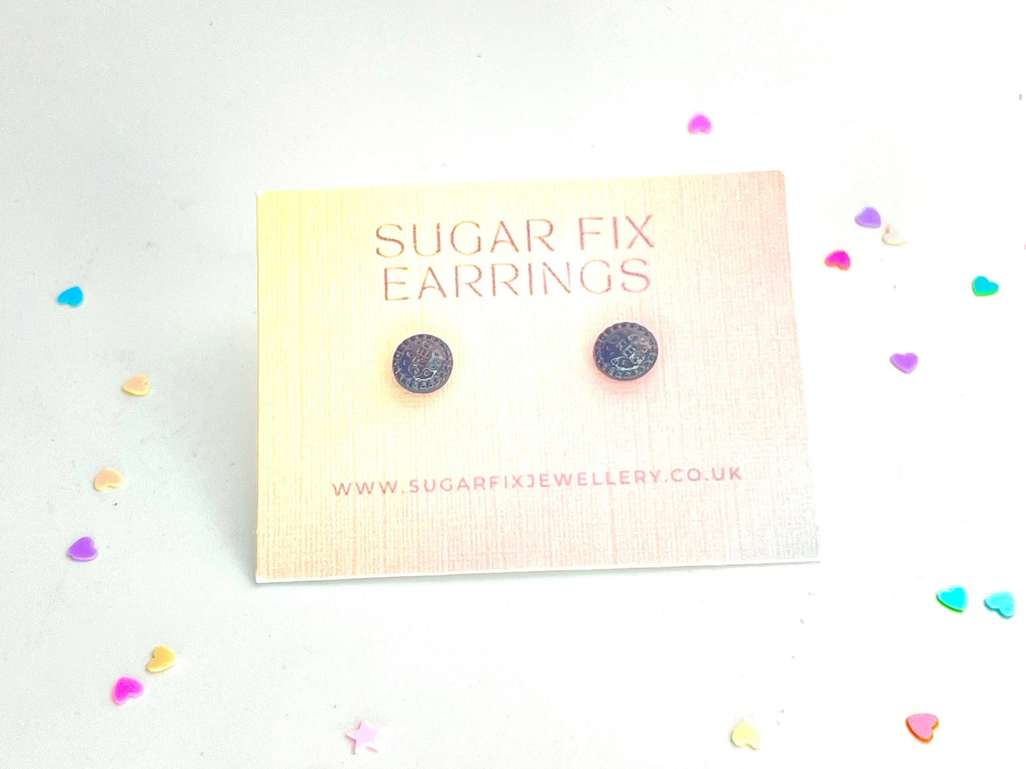 Cookie and Cream Stud Earrings