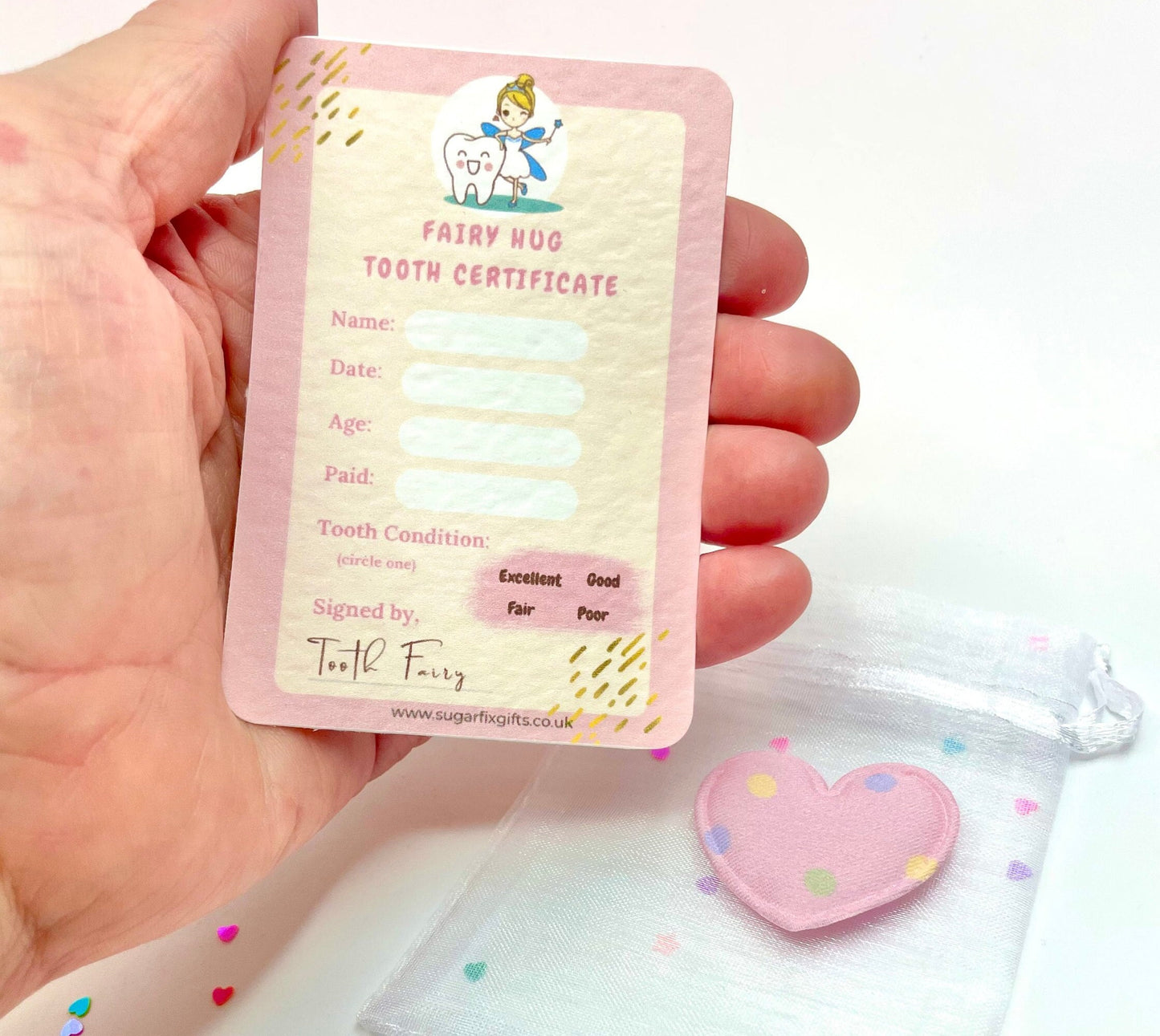Pink Tooth Fairy Pocket Hug Gift Set