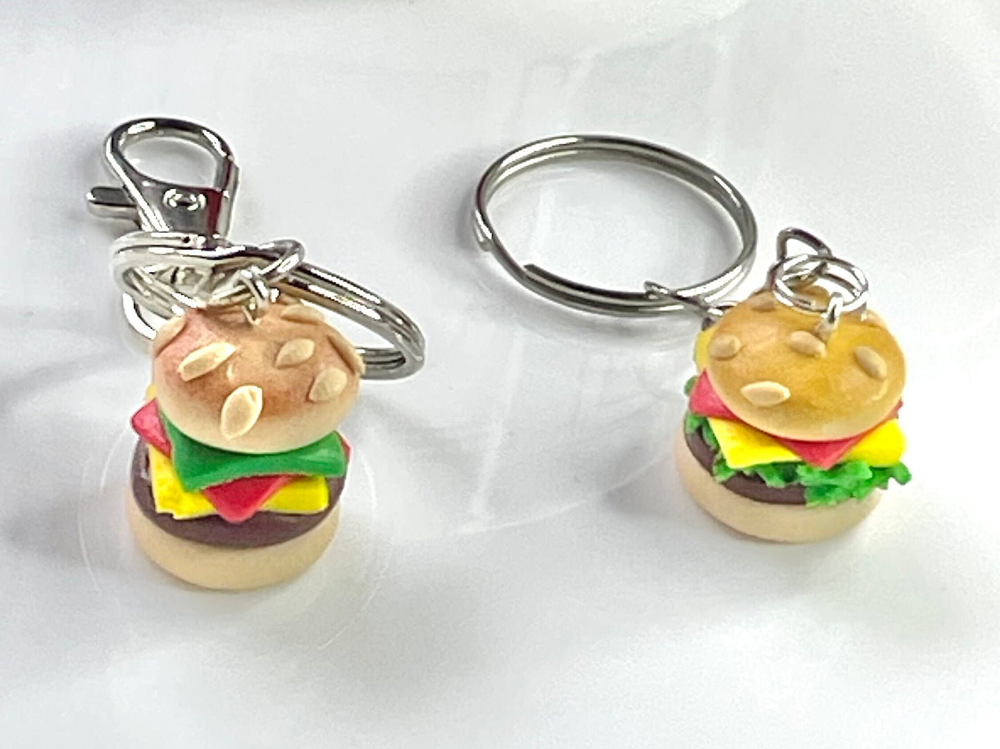Handmade CheeseBurger Keyring