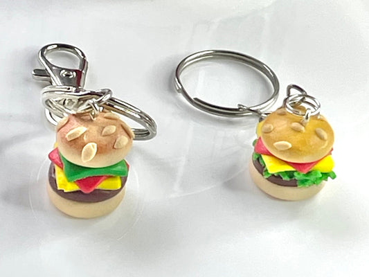Handmade CheeseBurger Keyring