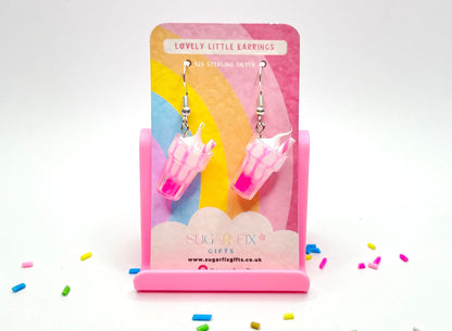 Sterling Silver Ice Cream Sundae Earrings