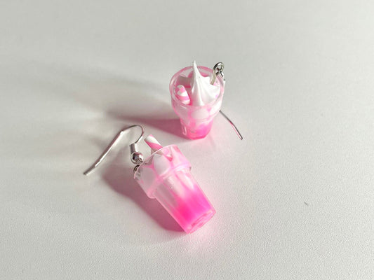 Sterling Silver Ice Cream Sundae Earrings