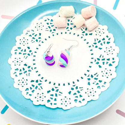 Sterling Silver Flump Marshmallow Drop Earrings