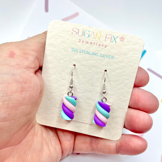 Sterling Silver Flump Marshmallow Drop Earrings