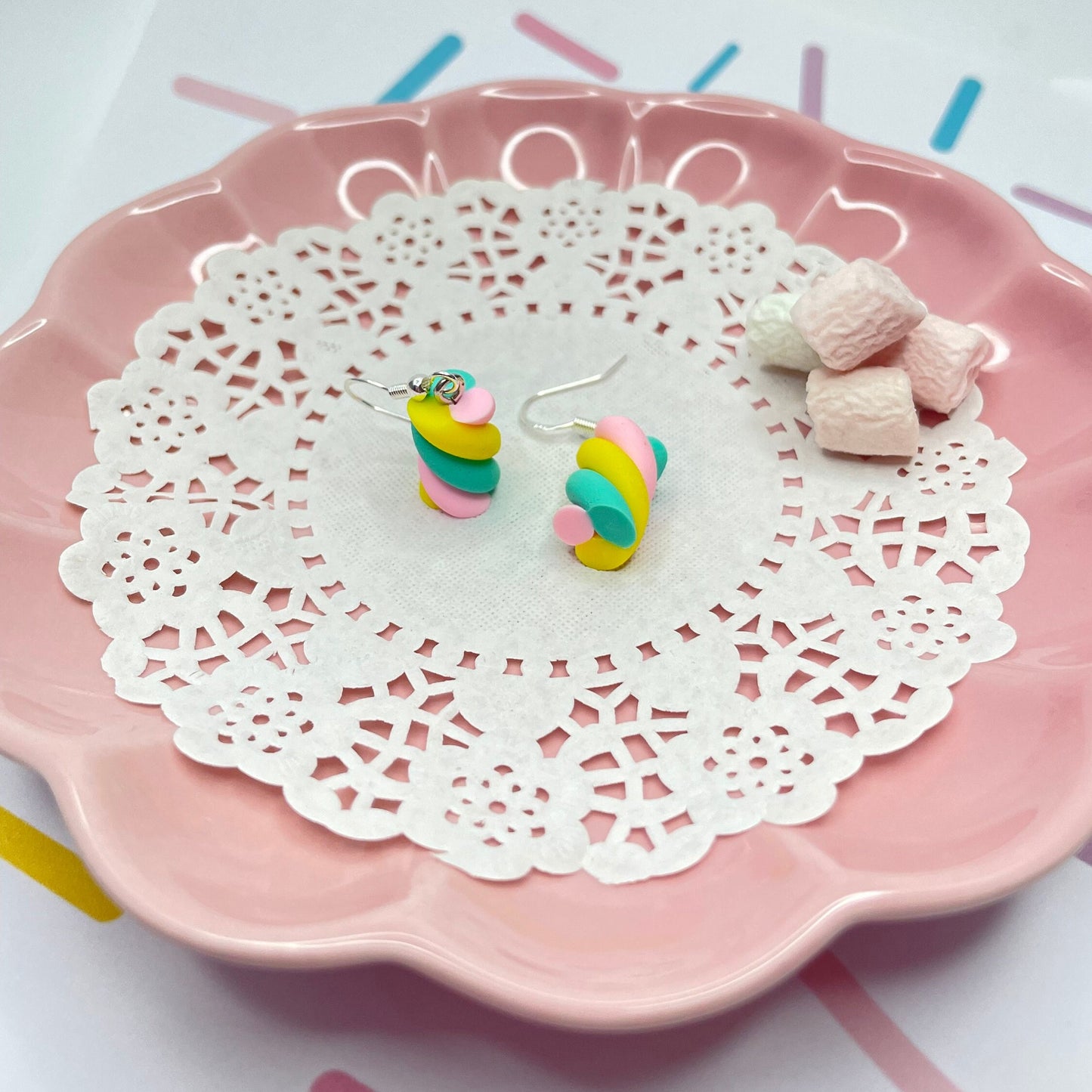 Sterling Silver Flump Marshmallow Earrings