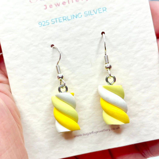 Sterling Silver Marshmallow Earrings