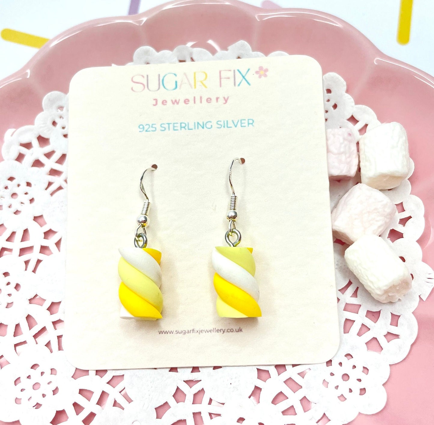 Sterling Silver Marshmallow Earrings