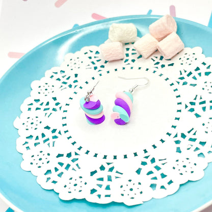 Sterling Silver Flump Marshmallow Drop Earrings