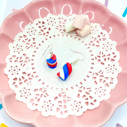 Sterling Silver Flump Marshmallow Dangle Earrings