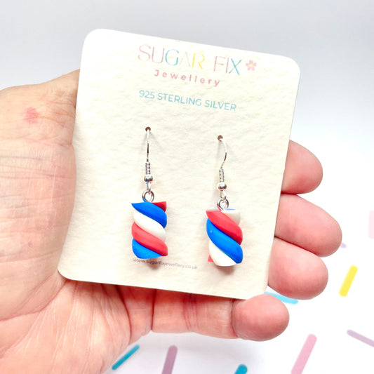 Sterling Silver Flump Marshmallow Dangle Earrings