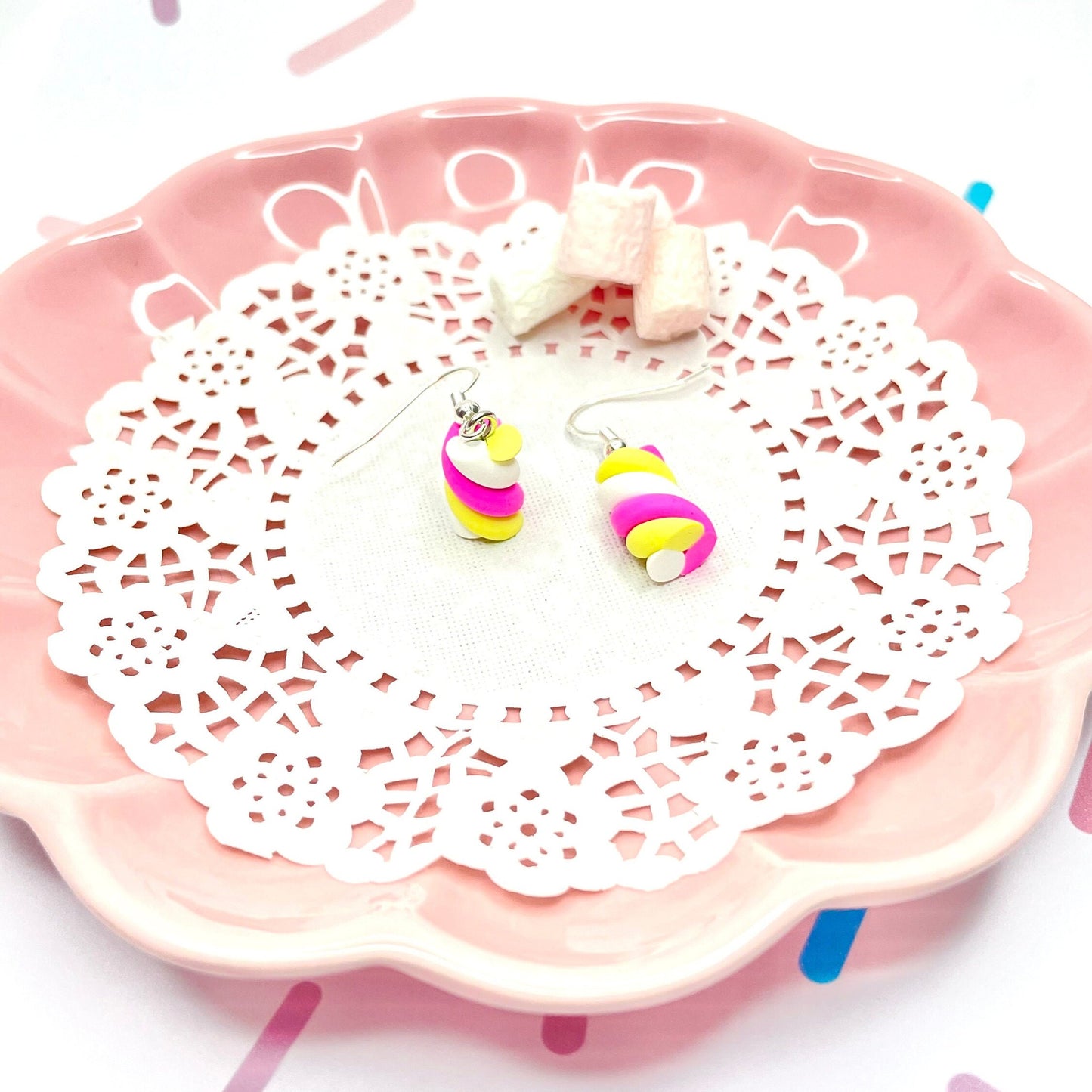 Sterling Silver Flump Marshmallow Earrings