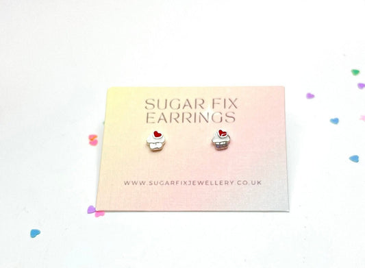 Tiny Cupcake Stud Earrings